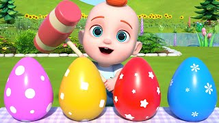 Learn vehicles with surprise eggs | Leo Kids Songs & Nursery Rhymes