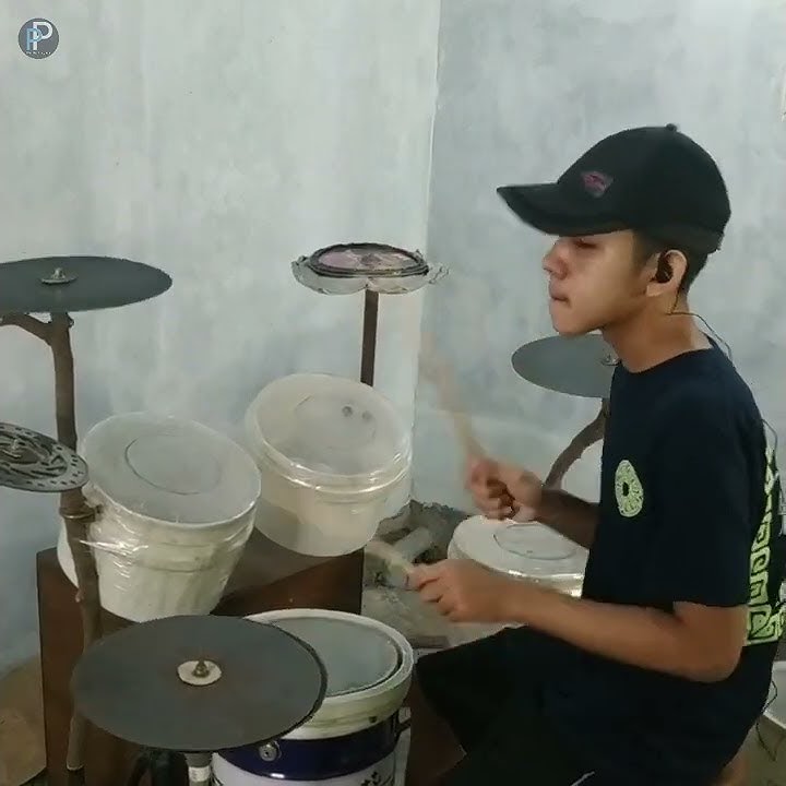In The End Linkin Park Instrumental | Homemade Drum Set #shorts