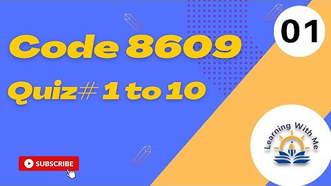 AIOU Quiz 8609😀 With Correct Answers Part 1 ||Solved quiz of 8609 || @mashaliqbalofficial06