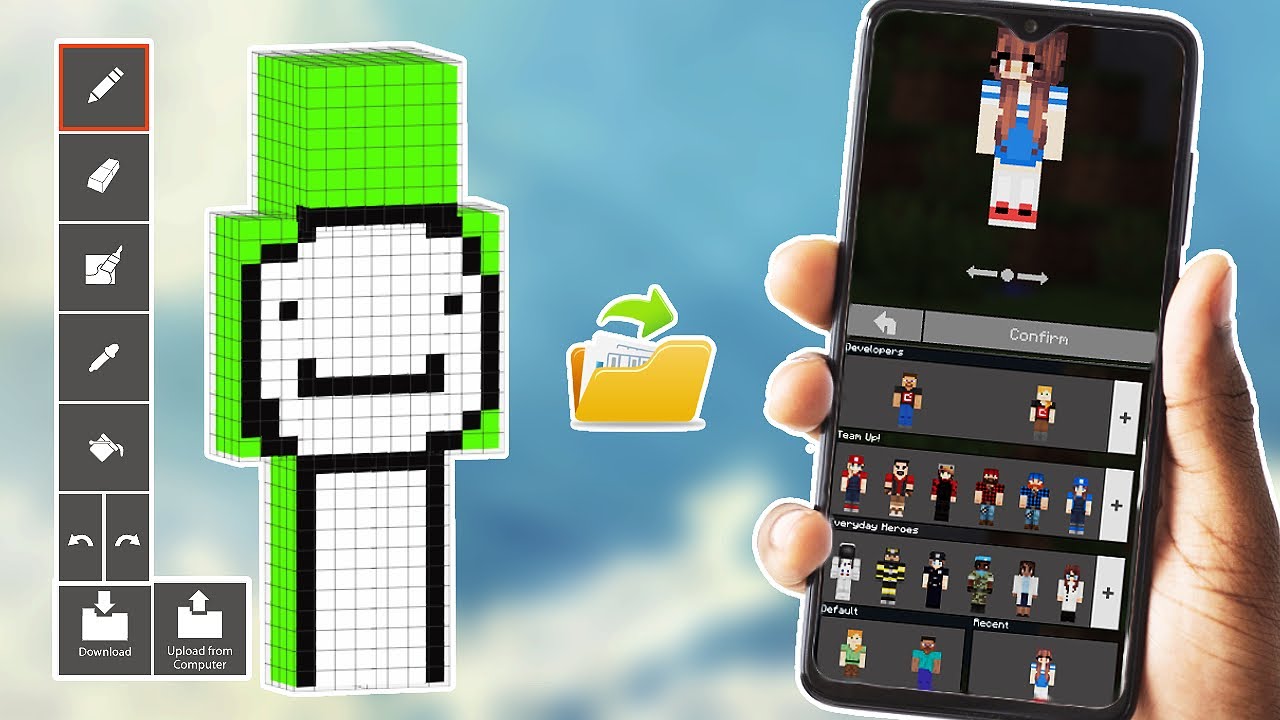 How To Get Custom Skins - Minecraft PE & Education 