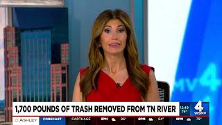 Another 1,700 pounds of waste removed from Cumberland River in Nashville