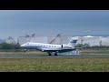 M-WHIZZ Gulfstream (G650ER) landing at Belfast (BHD) on Sunday 16th April 2023
