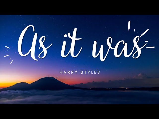 [1 HOUR 🕐] Harry Styles - As it Was (Lyrics)