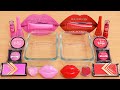 Pink vs Red - Mixing Makeup Eyeshadow Into Slime ASMR