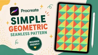 How to Create a Simple Geometric Seamless Pattern in Procreate | Beginner Friendly tutorial 
