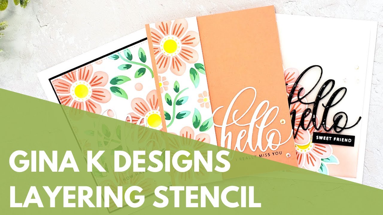 A gorgeous stencil and embossing folder combo, part of a new bundle from Gina  K. Designs - CZ Design