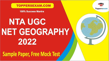 NTA UGC NET GEOGRAPHY  Mock Test Hindi | Exam Pattern 2022 | Best Books in pdf | Study Material