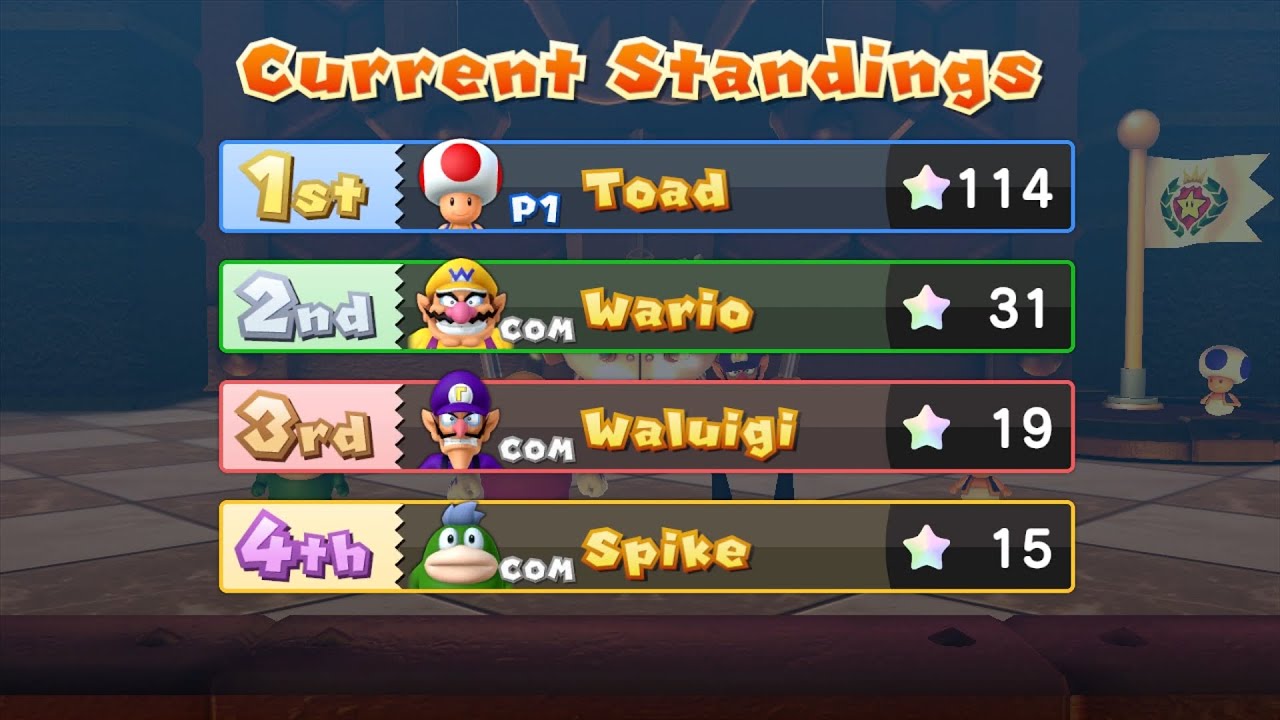 Mario Party 10 Mario Party #738 Toad vs Waluigi vs Wario vs Spike Chaos Castle Master Difficulty