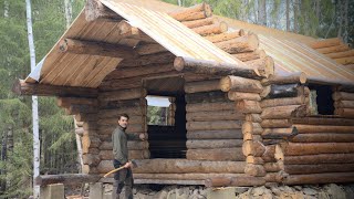 Rustic Log Cabin Roof Build | family visits Secluded Forest by Erik Grankvist 2,526,472 views 3 years ago 30 minutes