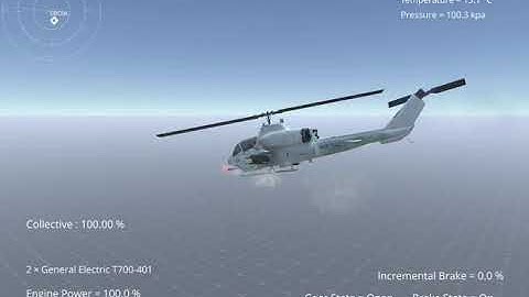 Silantro Unity3D Helicopter Simulator: AH-1W SuperCobra Flight-Weapons Test