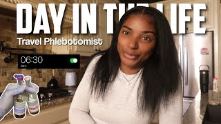 BLACK GIRL PHLEBOTOMIST | Day in the life of a travel phlebotomist.