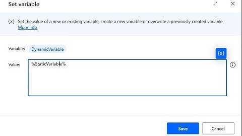 Module 12 : Create and Assign static and dynamic variables