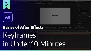 Keyframes In Under 10 Minutes — Basics of After Effects 2020