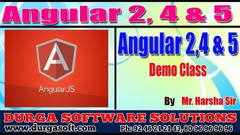 Learn from Online Training Angular 2,4 & 5 by Harsha | Introduction