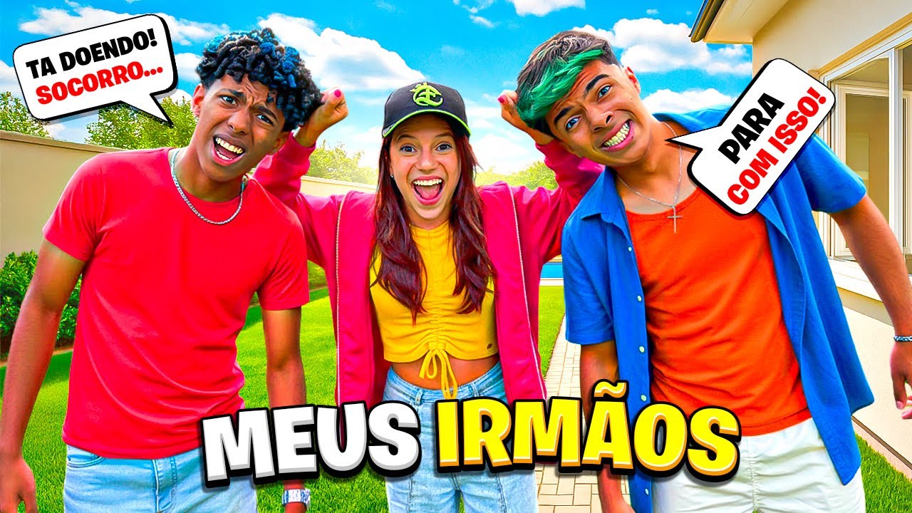 JÉSSICA VIROU IRMÃ DO ESTEVÃO E DO GABRIEL POR 24 HORAS (Jéssica Sousa e família 