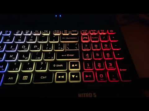 Как поменять цвет клавиатуры Acer Nitro 5