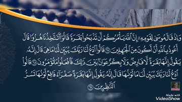 سوره البقره من ايه 62 الي 69 مكررة بصوت القارئ اسلام صبحي