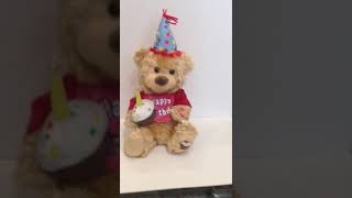 Funny Teddy Stuff Toy with Birthday song singing Battery Operated available at Feelings Gifts Lahore