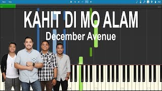 Kahit Di Mo Alam - December Avenue | Piano Tutorial (Synthesia) chords