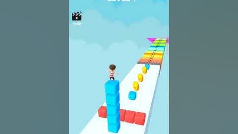 Cube Stacker Surfer 3D game | level #1 #Shorts