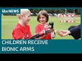 Friends Tommy and Lottie, both 8, receive bionic arms | ITV News