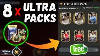 DO THIS NOW! OPEN 8 FREE ULTRA PACKS IN TOTS ARENA! IS IT WORTH IT?! NEW LEAKS IN FC MOBILE 24