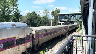 2025-07-30 MBTA Fitchburg Line pushes out of Littleton/RTE 495