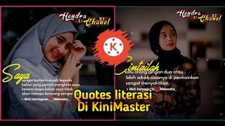 Cara membuat foto menjadi video quotes literasi mengikuti beat lagu || Dj Kamu Bukan Putri Raja