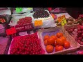 Nelson Street wet market in Mong Kok, Hong Kong in June 2023