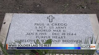 WWII soldier laid to rest in Arcola after remains identified last year