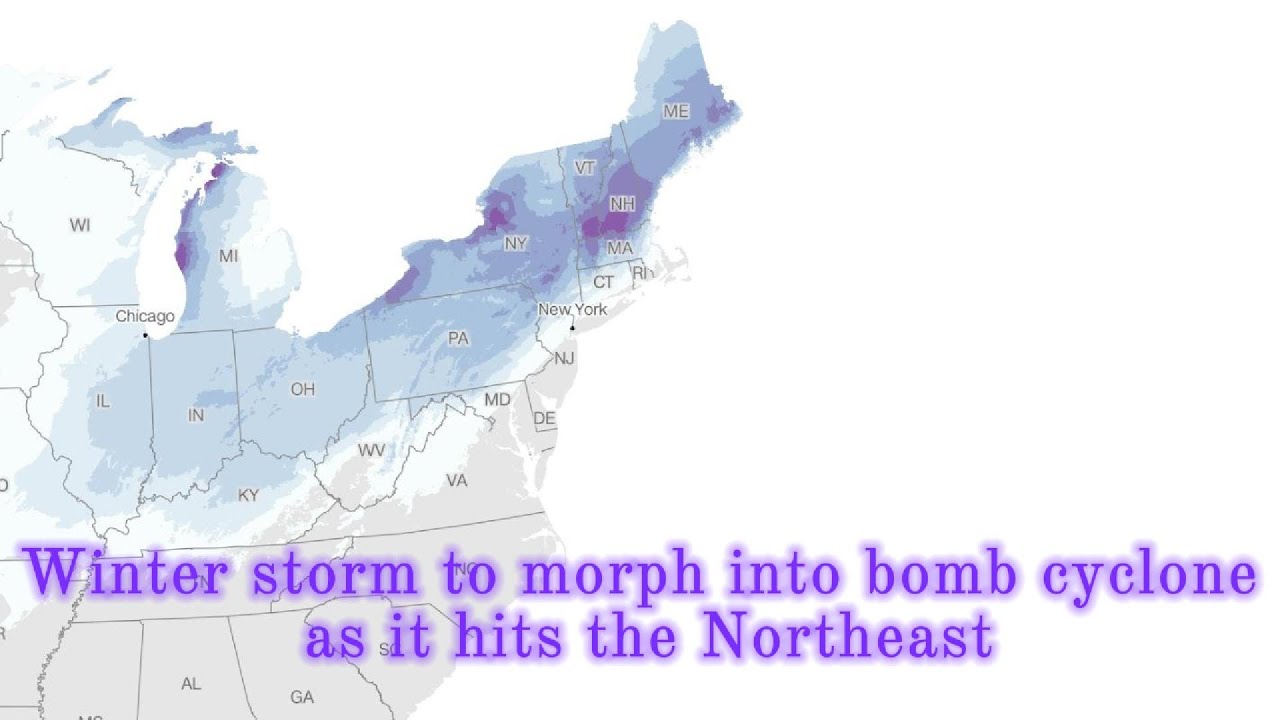 Winter storm to morph into bomb cyclone as it hits the Northeast - YouTube