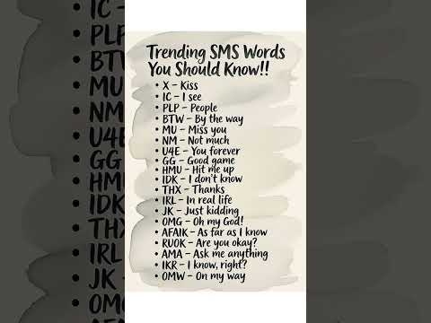 Trending SMS Words You Should Know 