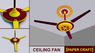 How To Make A 3D Moving Ceiling Fan | DIY Craft [Tabrez Arts]