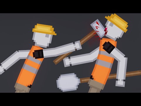 People Fight Each Other On Construction Zone In People Playground  (14)