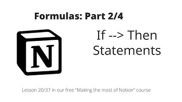 Making the most of Notion: Formulas: If -- Then Statements
