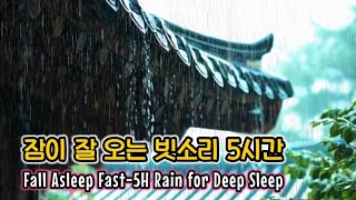 🌧️ 장대비 내리는 한옥, 기와지붕에서  쏟아지는 빗물소리 ASMR | 숙면·집중·명상 빗소리| | Relaxing Sleep & Focus Rain Sounds
