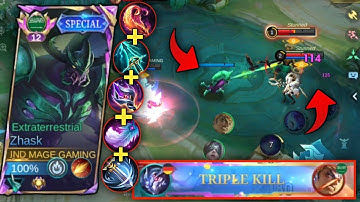 THE LATEST MAGE META HERO MLBB !! ZHASK FULL GAMEPLAY !! ZHASK META BUILD 