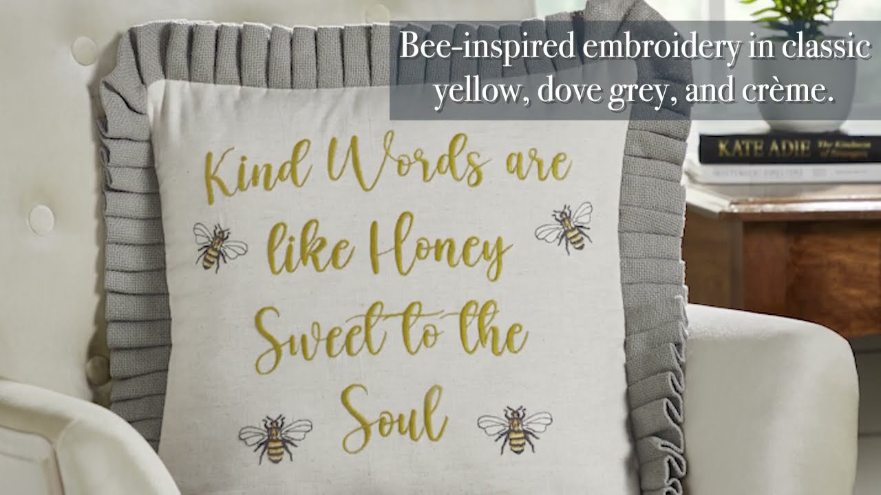 Farmhouse Kitchen Tea Towel Set of 4 19x28 Embroidered Bee Creme Grey – VHC  Brands Home Decor