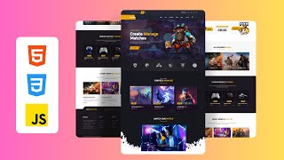 Responsive Game Website Using HTML , CSS & JavaScript With Free Source Code