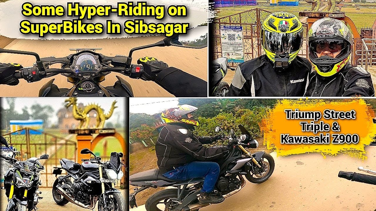 Hyper Riding SuperBikes in Assam | Triump Street Triple & Kawasaki Z900 on FIRE |Superbikes in Assam