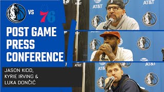 Jason Kidd, Kyrie Irving, \& Luka Dončić | Mavericks @ 76ers Post Game Press Conference