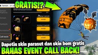 Event Call Back? Dapet Skin Parasut dan Skin Bom Halloween Gratis! - Garena Free Fire