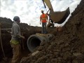 Installing Concrete Storm Pipe (GoPro)