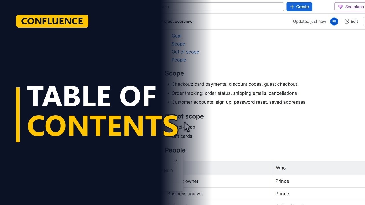How to Add a Table of Contents in Confluence (Long Requirement Pages)