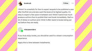 Time Between Book Installments