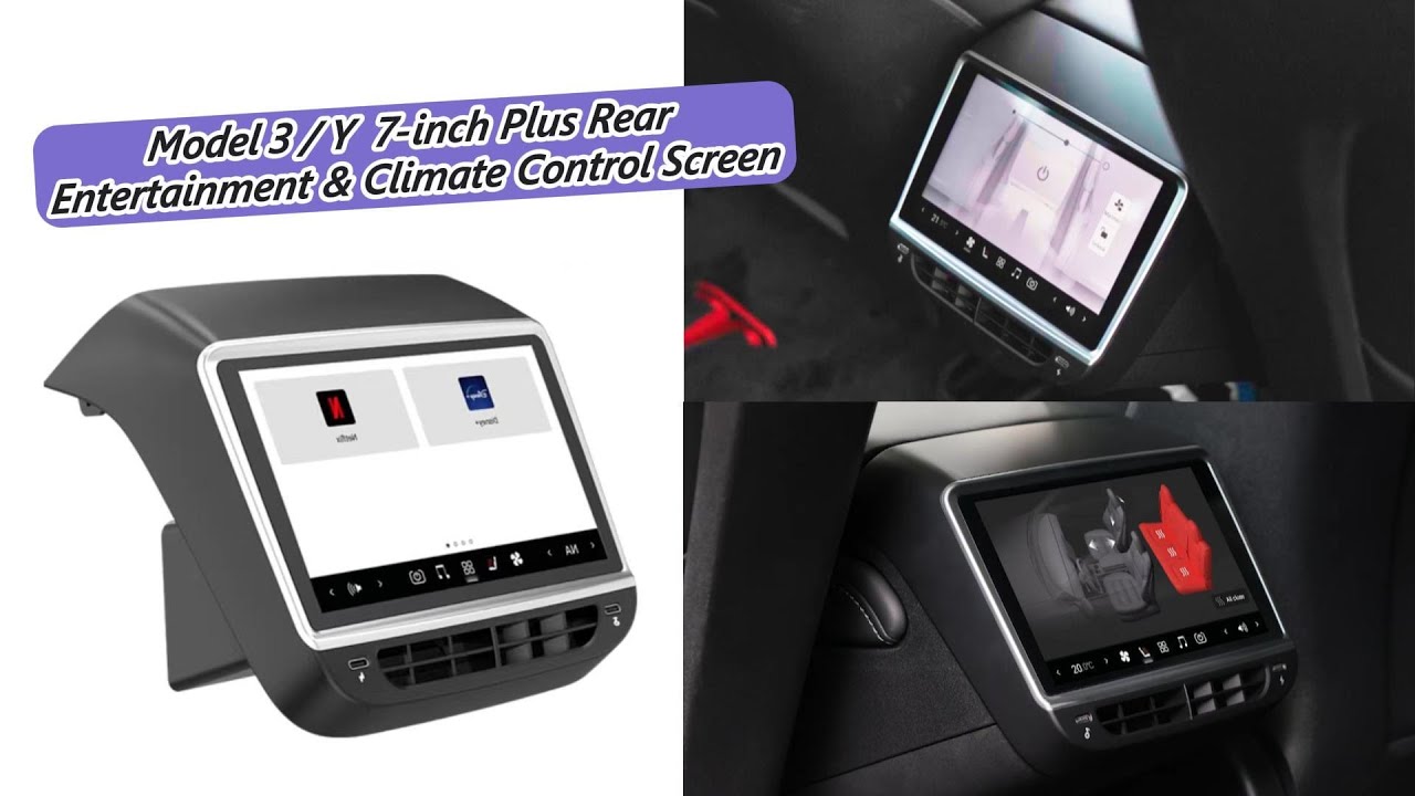 Tesla Model 3/Y 7-inch Plus Rear Entertainment & Climate Control