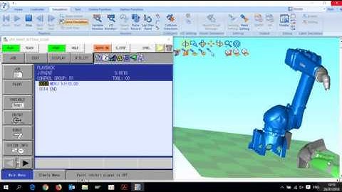 Motosim painting with robot yaskawa