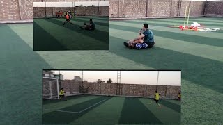 تدريب براعم التصويب على المرمي بوجه القدم الأمامي من الحركه Training the shooting buds on the goal