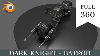 Dark knight - Batpod - Full Model in 360º
