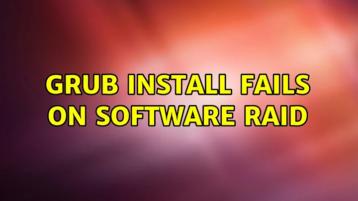 Ubuntu: GRUB install fails on software RAID